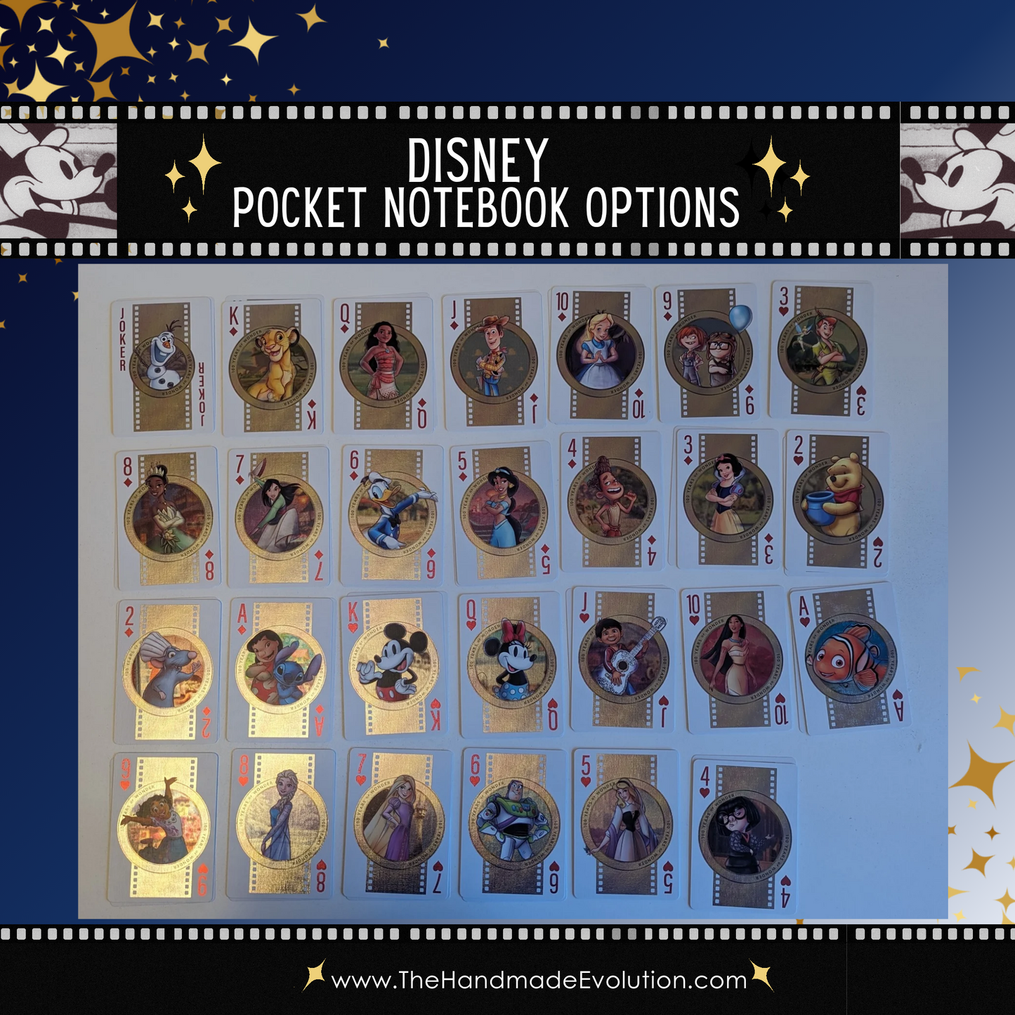 Disney Character Pocket Notebook Party Favor Bundle Pack