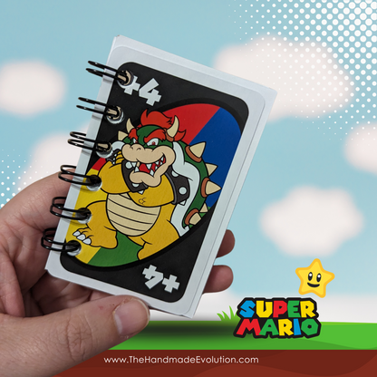 handmade pocket notebook of Bowser