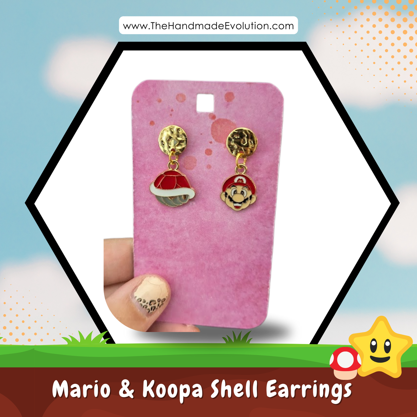 Mario & Turtle Shell Earrings