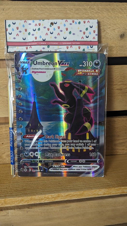 Jumbo Umbreon VMax Pokémon Card Notebook