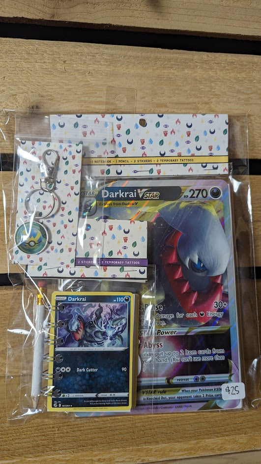 Bundle Pack: Darkrai Pokémon Card Notebooks + Pokéball Keychain