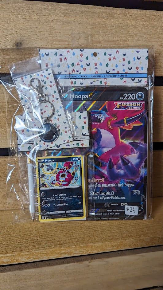 Bundle Pack: Hoopa Pokémon Card Notebooks + Dark Energy Keychain