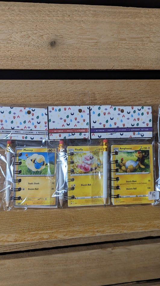 Bundle Pack: Mareep, Flaaffy, Ampharos Pokémon Card Notebooks