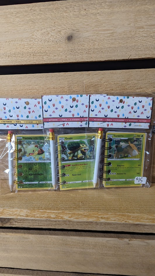 Bundle Pack: Turtwig, Grotle, Toterra Pokémon Card Notebooks