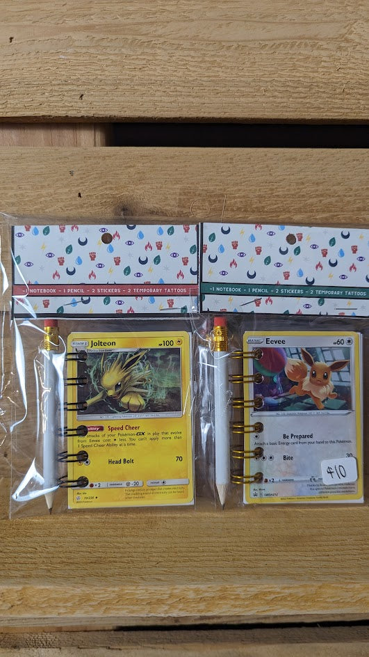 Bundle Pack: Eevee & Jolteon Pokémon Card Notebooks