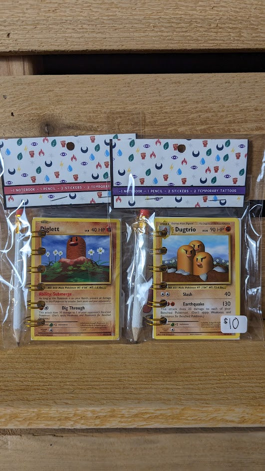 Bundle Pack: Diglett & Dugtrio Pokémon Card Notebooks