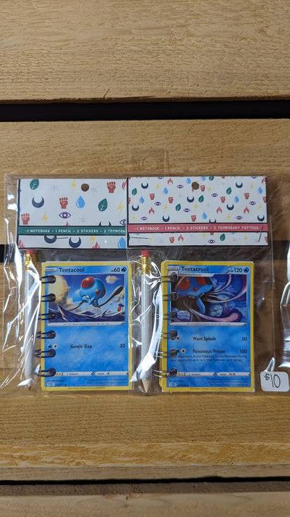 Bundle Pack: Tentacool & Tentacruel Pokémon Card Notebooks