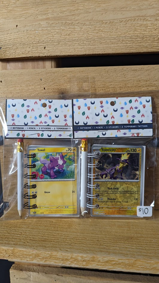 Bundle Pack: Toxel & Toxtricity Pokémon Card Notebooks