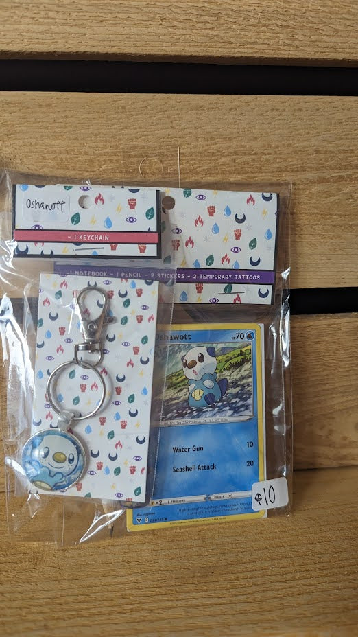 Bundle Pack: Oshawott Pokémon Card Notebook + Keychain