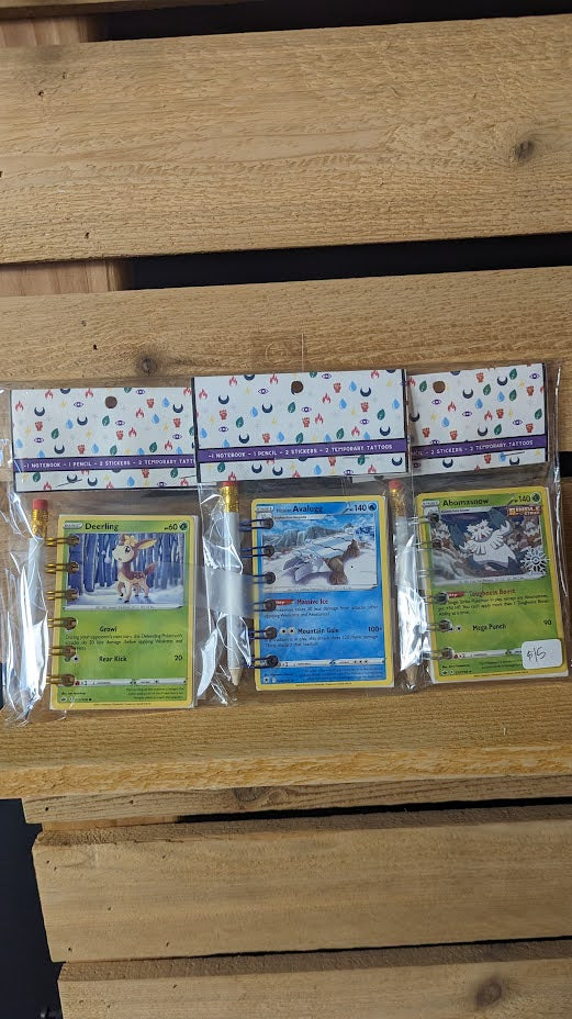 Bundle Pack: Deerling, Avalugg, Abomasnow Pokémon Card Notebook