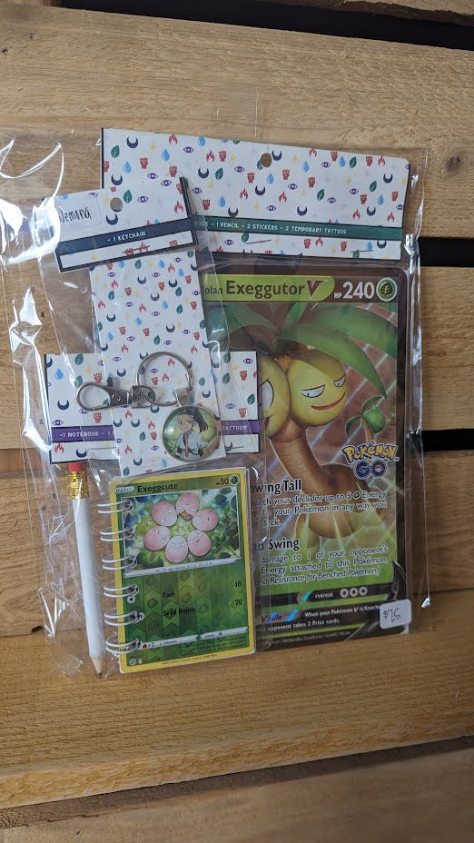 Bundle Pack: Exeggcute & Exeggutor Pokémon Card Notebooks + Nemona Keychain