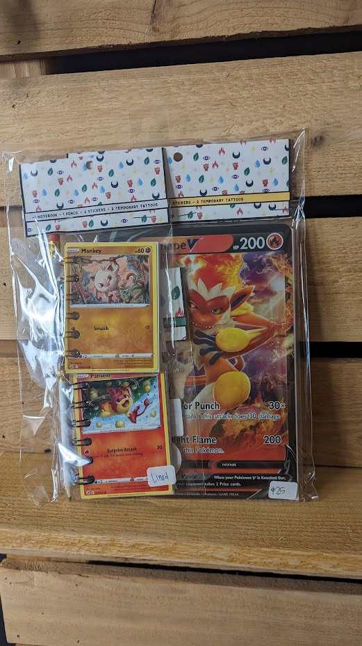 Bundle Pack: Infernape, Mankey, & Pansear Pokémon Card Notebooks