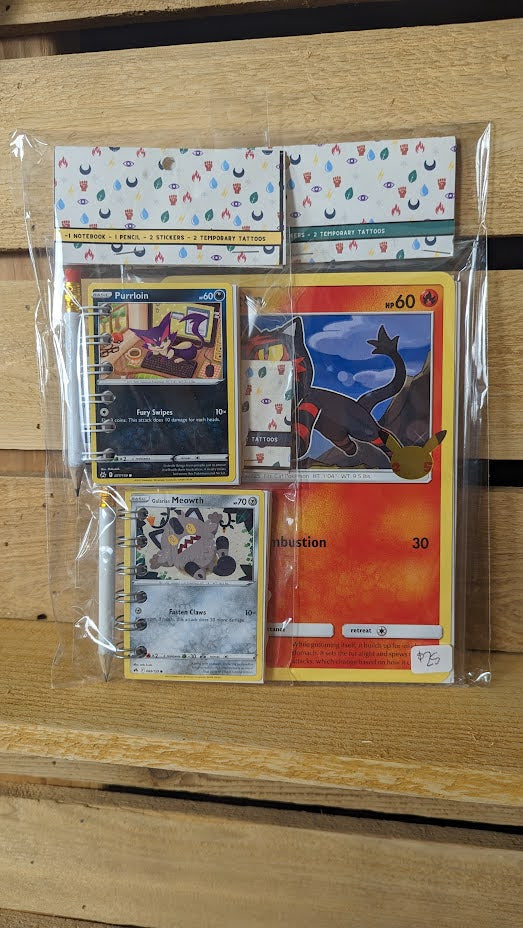 Bundle Pack: Litten, Purrloin, Meowth Pokémon Card Notebooks