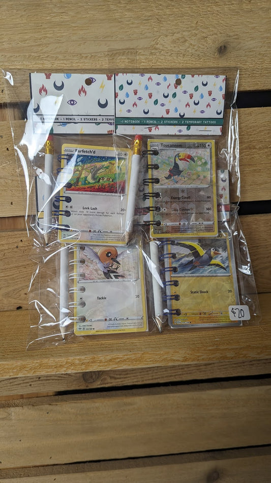 Bundle Pack: Farfetch'd, Toucannon, Fletchling, Wattrel Pokémon Card Notebooks