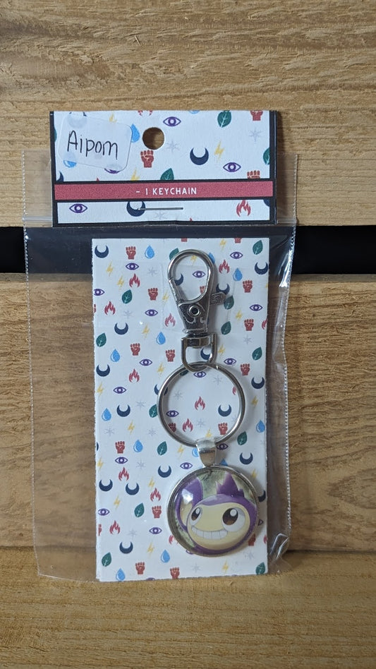 Aipom Pokémon Card Keychain