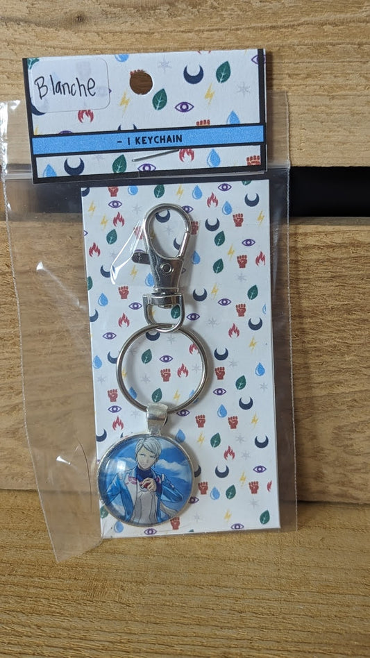 Blanche Pokémon Card Keychain