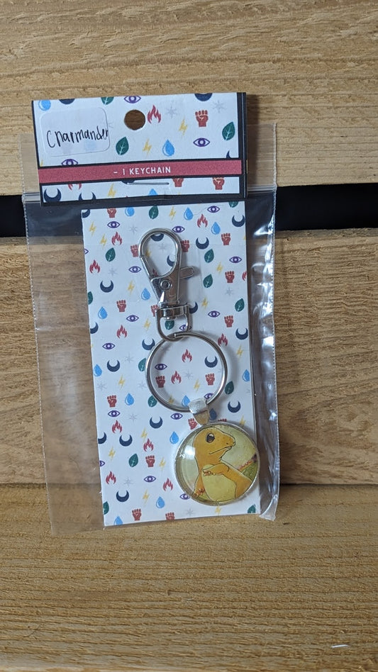 Charmander Pokémon Card Keychain