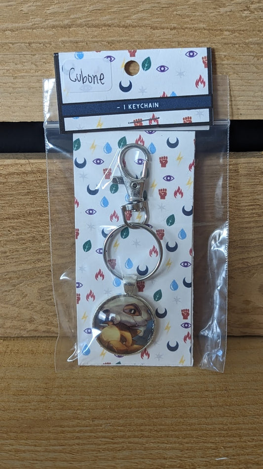 Cubone Pokémon Card Keychain