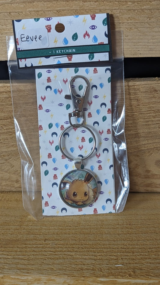 Eevee Pokémon Card Keychain