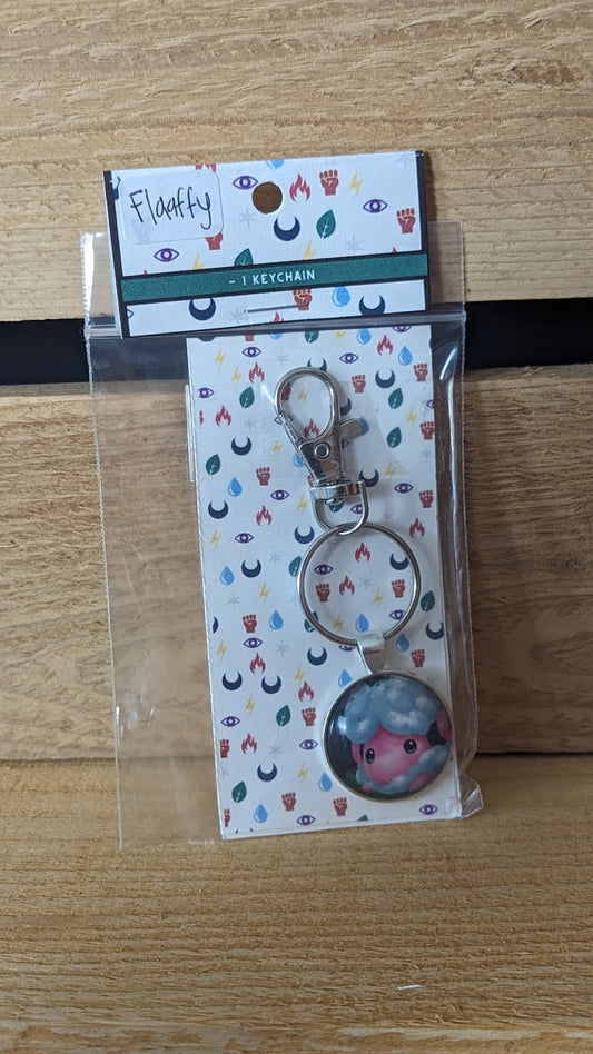 Flaaffy Pokémon Card Keychain