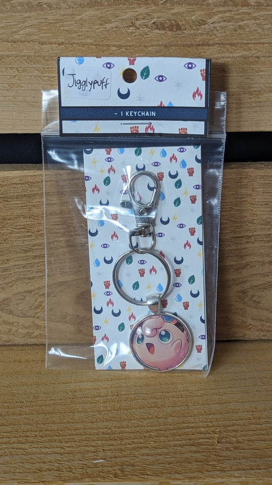 Jigglypuff Pokémon Card Keychain