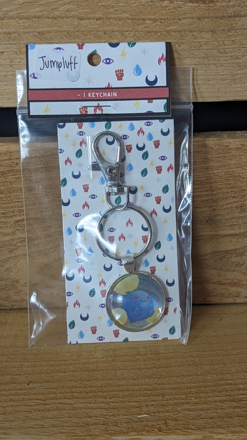 Jumpluff Pokémon Card Keychain