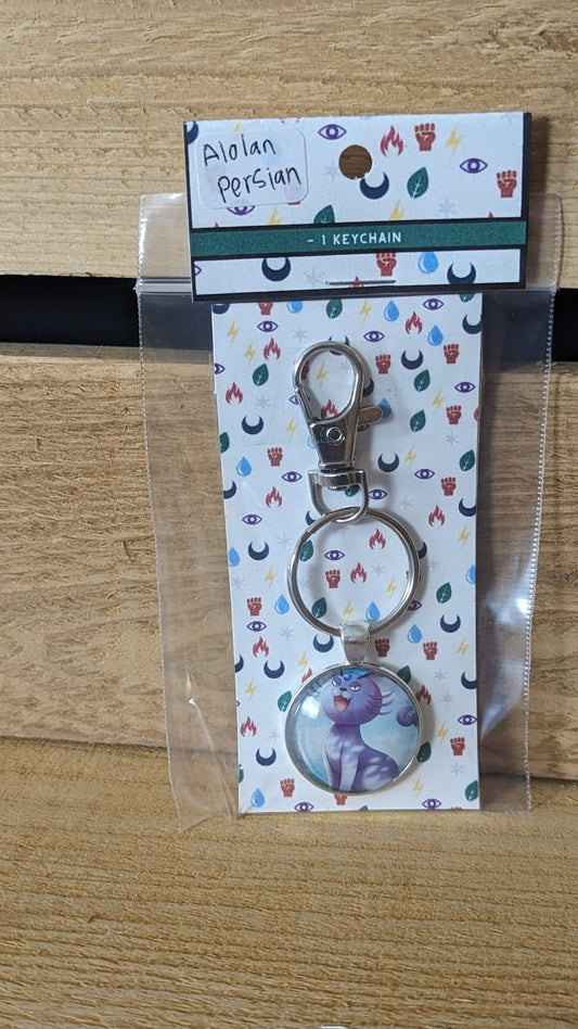 Persian Pokémon Card Keychain