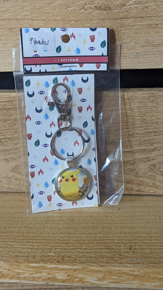 Pikachu Pokémon Card Keychain