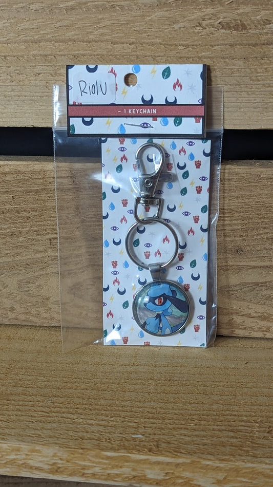 Riolu Pokémon Card Keychain