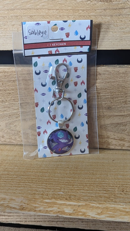 Sableye Pokémon Card Keychain