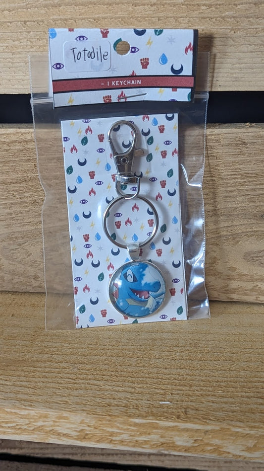 Totodile Pokémon Card Keychain