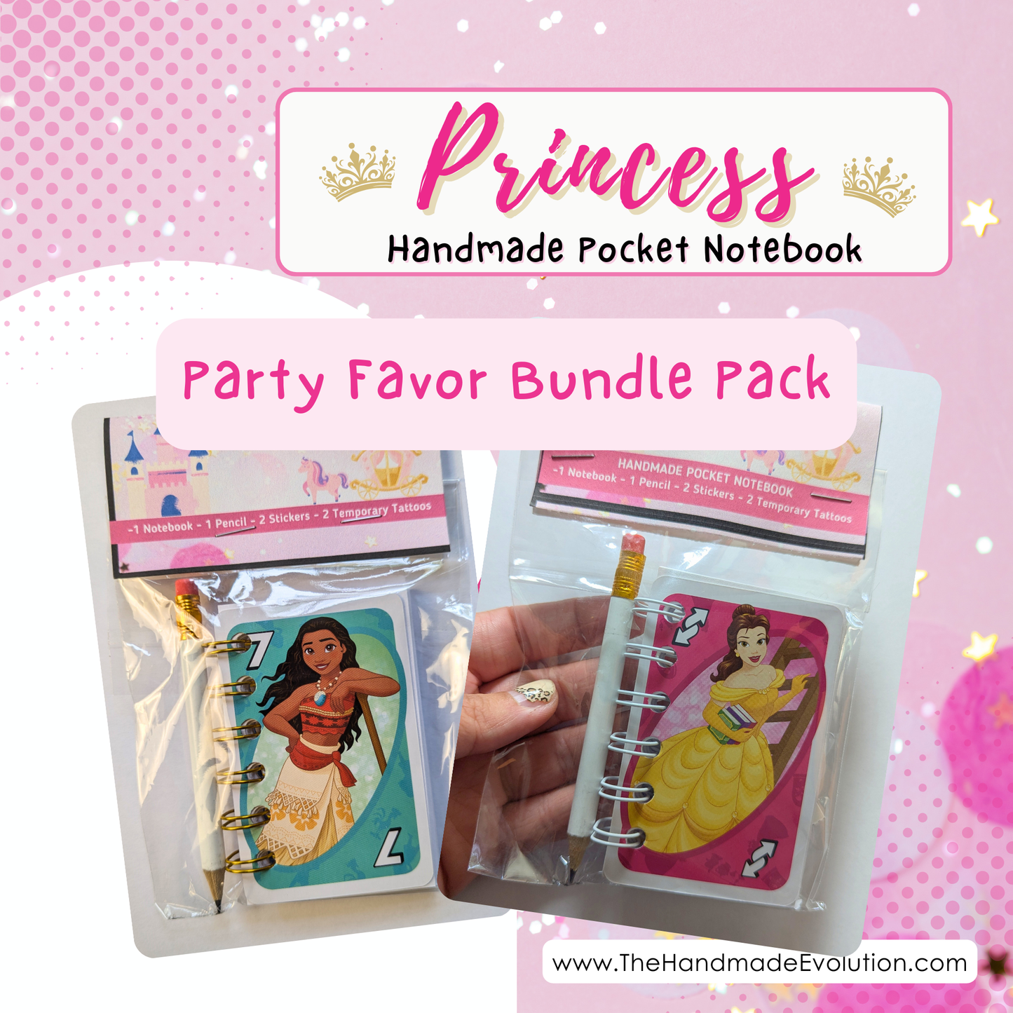 Disney Princess Pocket Notebook Party Favor Bundle Pack