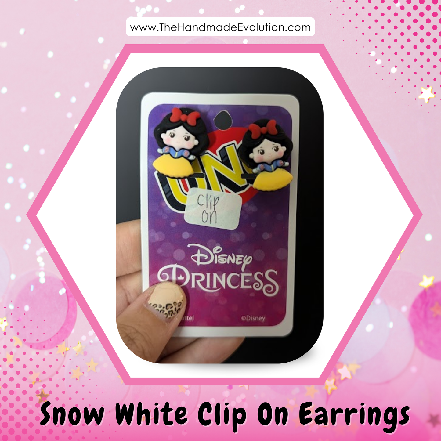 Snow White Clip-on Earrings