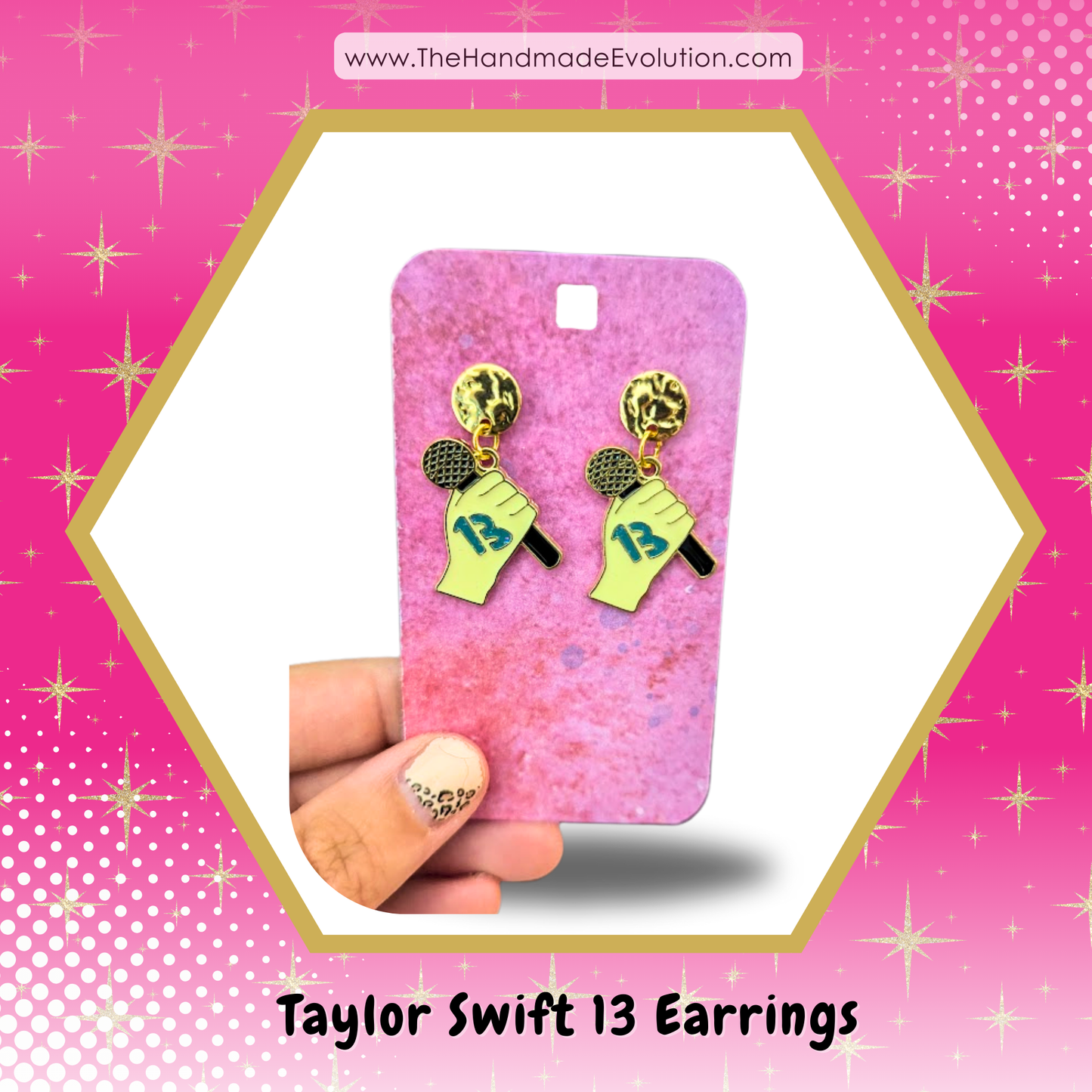 Taylor Swift 13 & Microphone Earrings