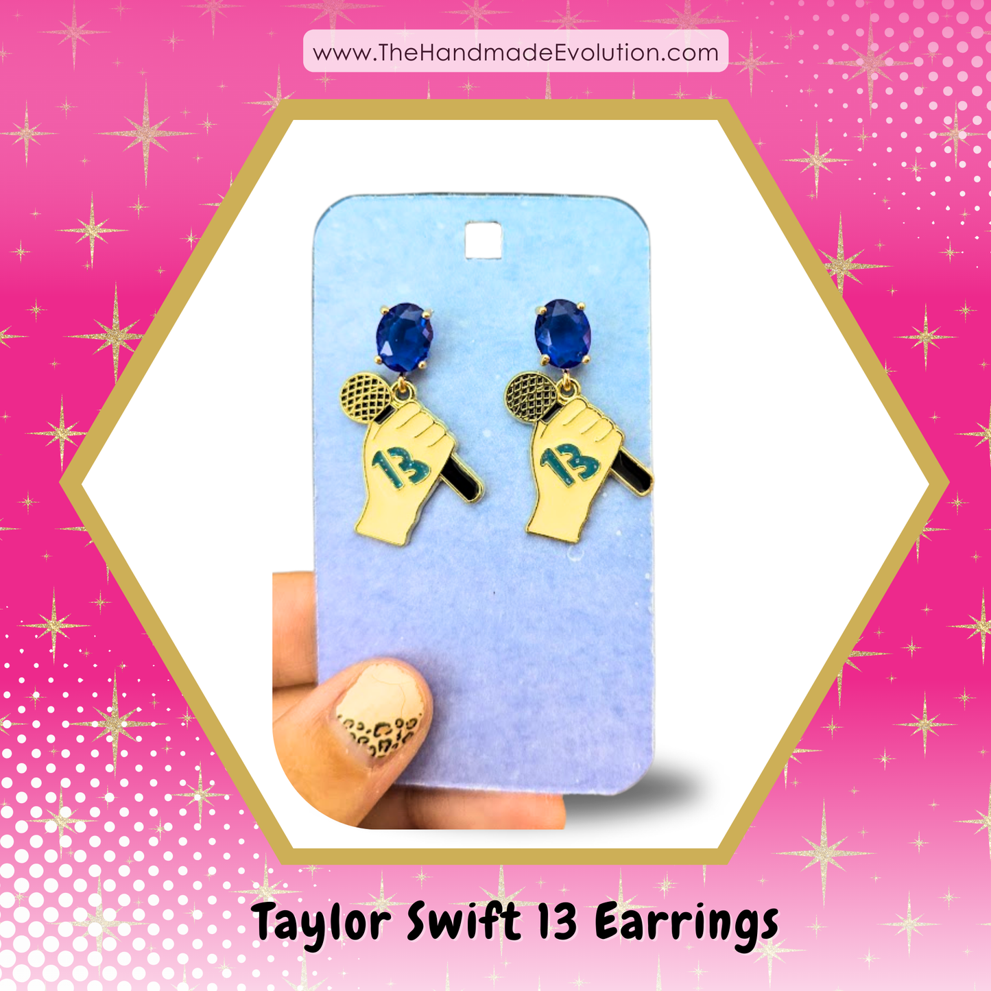 Taylor Swift 13 & Microphone Earrings