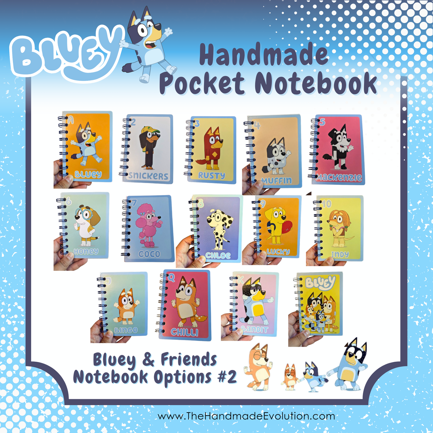 Friends of Bluey Pocket Notebook